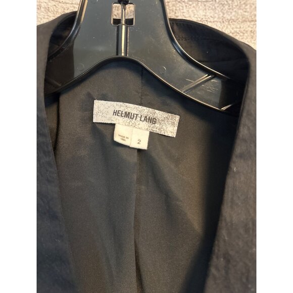 Helmut Lang Puckered Satin Smoking Tux Blazer Size 2 - Picture 2 of 3